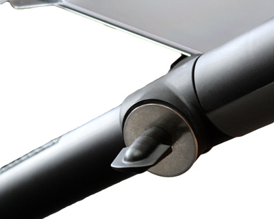 Washer and black wing nut added to bolt.