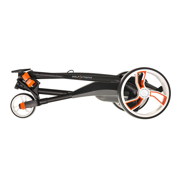 Kangaroo Golfstream electric caddy folded-up for storage or transport